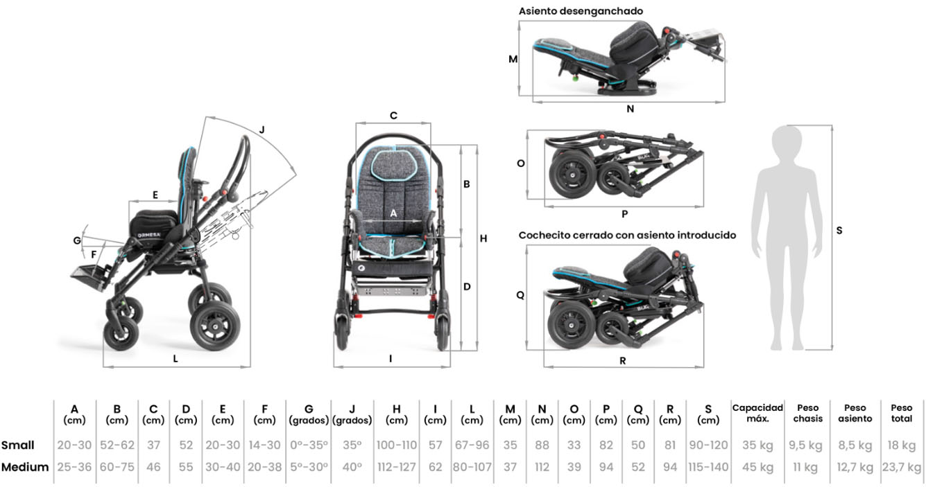 medidas silla de paseo bug-